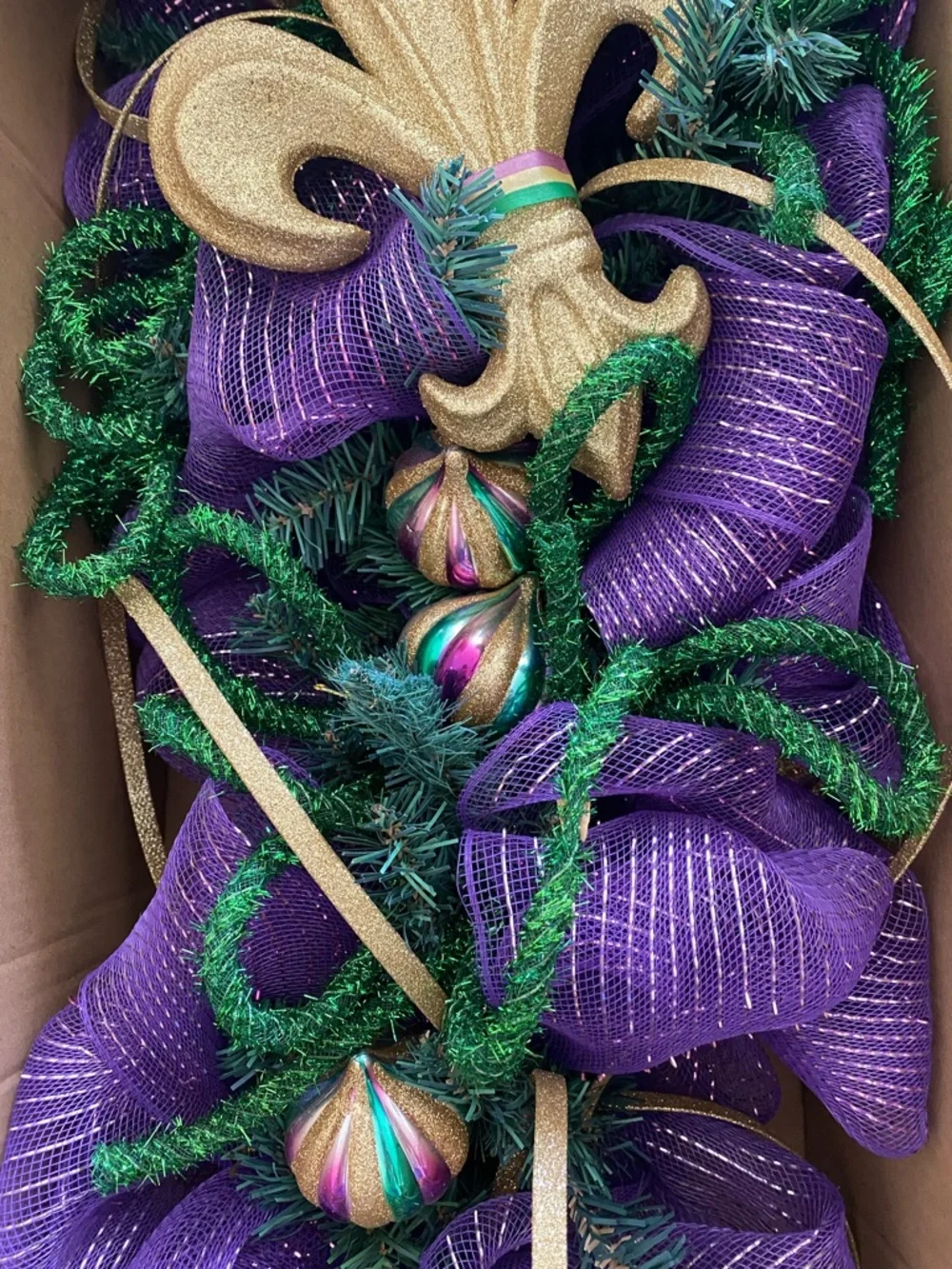 💜💚💛 Large Mardi Gras Decorative Swag 💜💚💛
